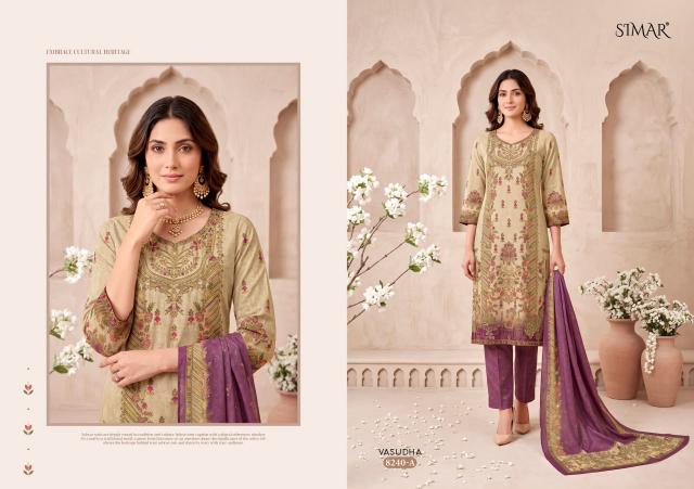 Glossy simar vasudha warli print dress material wholesale
